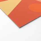 Mid Century Modern Modtastic Geometric Abstract Orange Yellow Welcome Mat Gallery Image 2