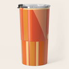 Mid Century Modern Modtastic Geometric Abstract Orange Yellow Travel Mug Gallery Image 3