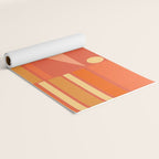 Mid Century Modern Modtastic Geometric Abstract Orange Yellow Yoga Mat Gallery Image 2