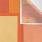 Mid Century Modern Modtastic Geometric Abstract Orange Yellow Wall Tapestry Gallery Image 3