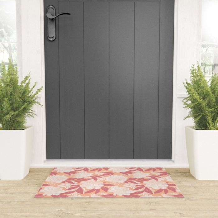 Modern floral blooms PF2 Welcome Mat Gallery Image 3