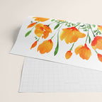Watercolor California poppies Wrapping Paper Gallery Image 2