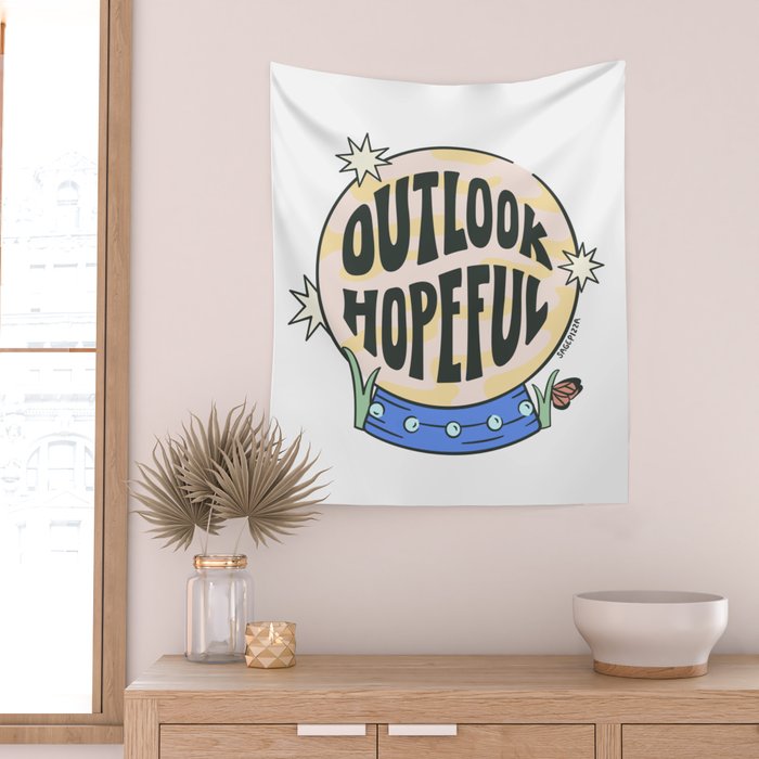 OUTLOOK HOPEFUL Wall Tapestry Gallery Image 2