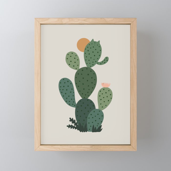 Cat Plants: Cat-tus Mini Art Print Gallery Image 1