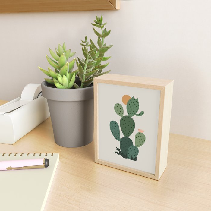 Cat Plants: Cat-tus Mini Art Print Gallery Image 2