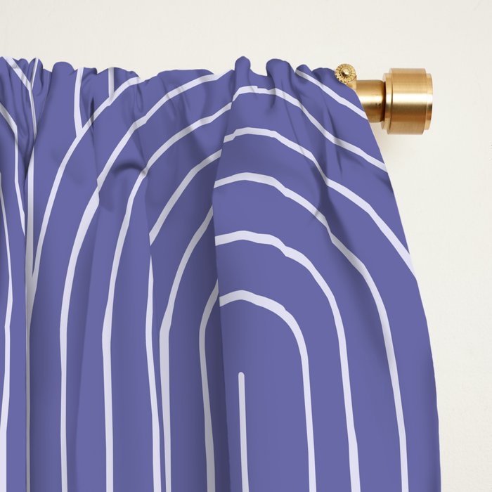 Art Deco Arch Pattern XXI Very Peri Window Curtain Gallery Image 2