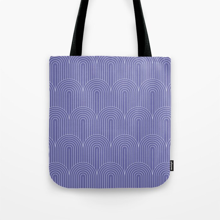 Art Deco Arch Pattern XXI Very Peri Tote Bag Gallery Image 1
