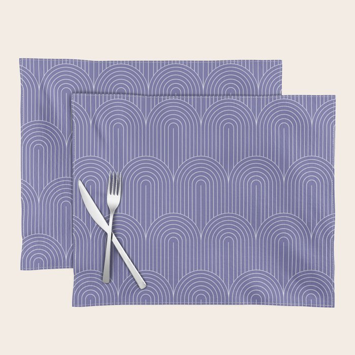 Art Deco Arch Pattern XXI Very Peri Placemat Gallery Image 1