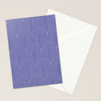 Art Deco Arch Pattern XXI Very Peri Stationery Card Gallery Image 2