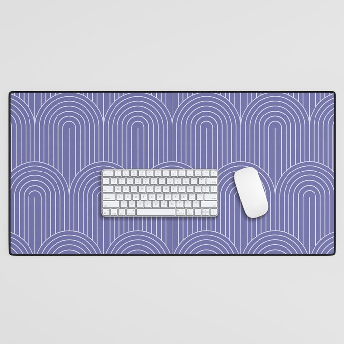 Art Deco Arch Pattern XXI Very Peri Desk Mat Gallery Image 1