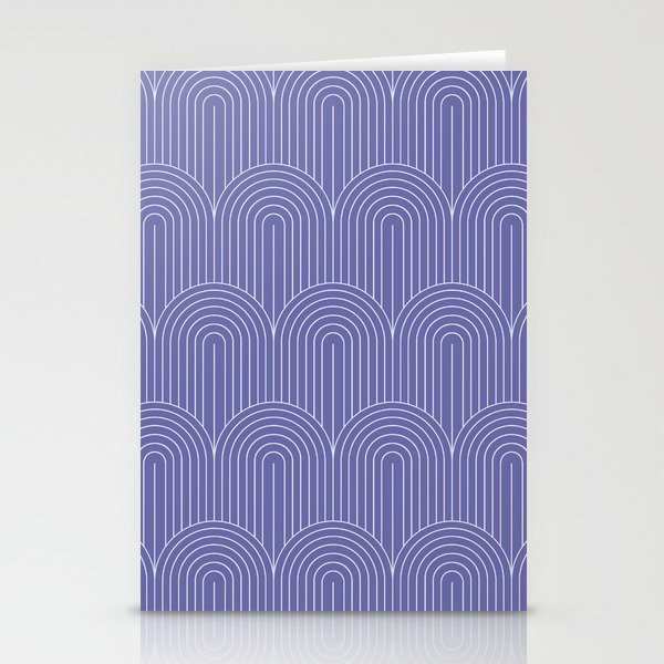 Art Deco Arch Pattern XXI Very Peri Stationery Card Gallery Image 2