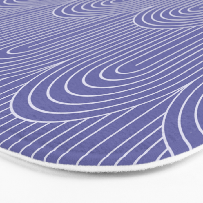 Art Deco Arch Pattern XXI Very Peri Bath Mat Gallery Image 3