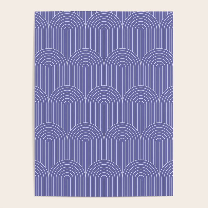 Art Deco Arch Pattern XXI Very Peri Poster Gallery Image 4