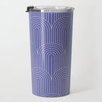 Art Deco Arch Pattern XXI Very Peri Travel Mug Gallery Image 3