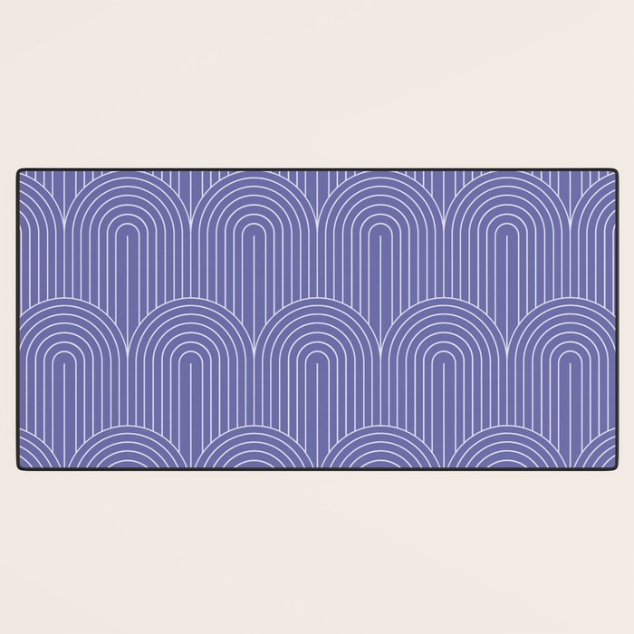 Art Deco Arch Pattern XXI Very Peri Desk Mat Gallery Image 3