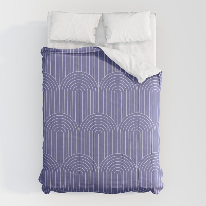 Art Deco Arch Pattern XXI Very Peri Comforter Gallery Image 6