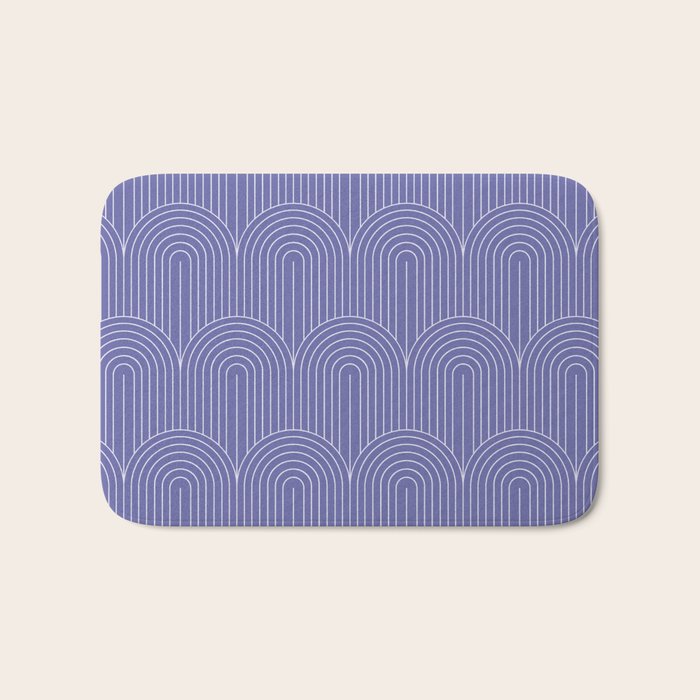 Art Deco Arch Pattern XXI Very Peri Bath Mat Gallery Image 1
