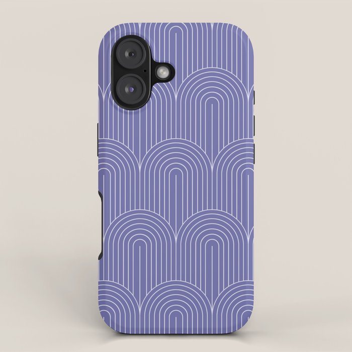 Art Deco Arch Pattern XXI Very Peri iPhone Case Gallery Image 1