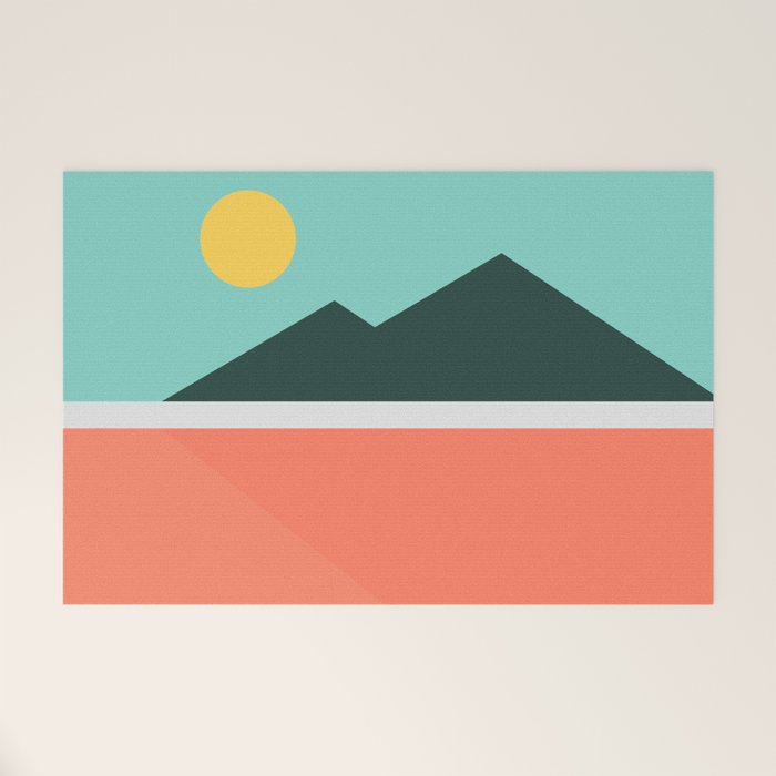 Geometric Landscape 16 Welcome Mat Gallery Image 1