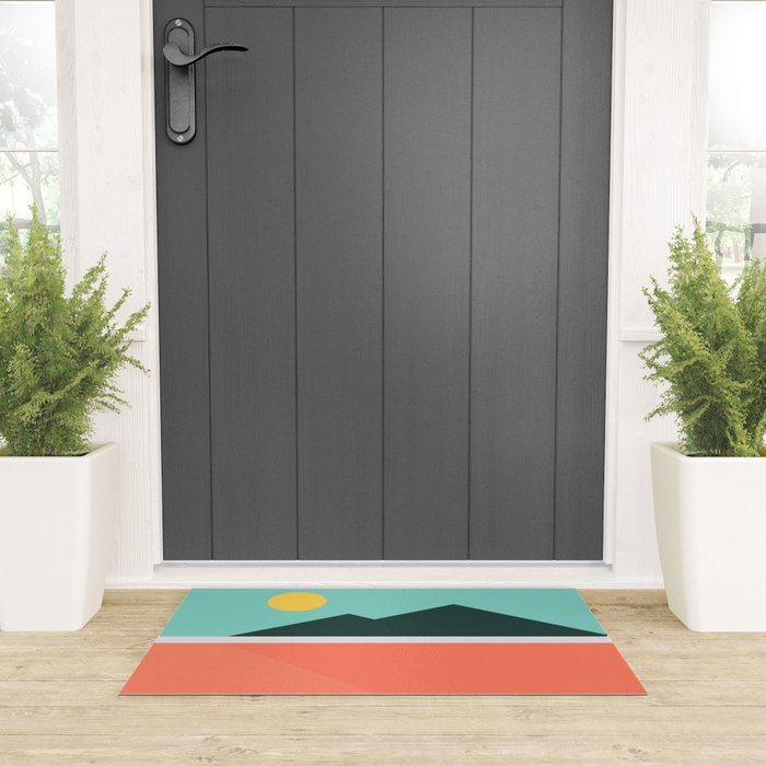 Geometric Landscape 16 Welcome Mat Gallery Image 3