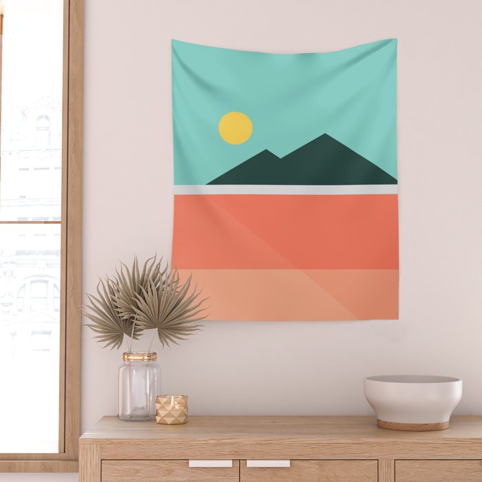 Geometric Landscape 16 Wall Tapestry Gallery Image 2
