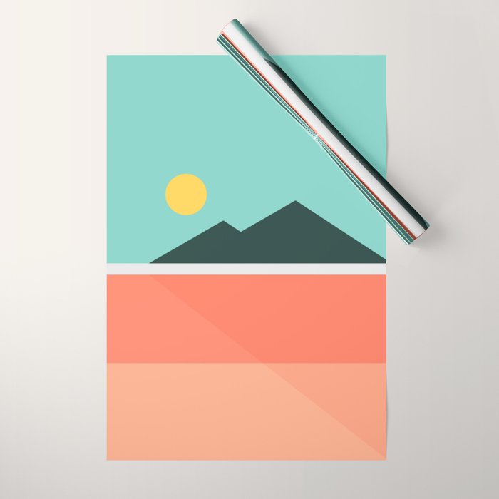 Geometric Landscape 16 Wrapping Paper Gallery Image 1
