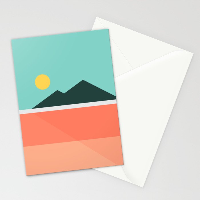 Geometric Landscape 16 Stationery Card Gallery Image 2