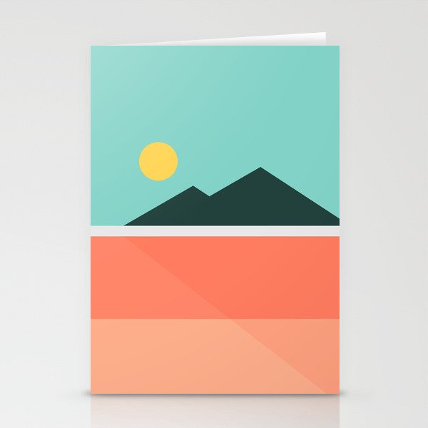 Geometric Landscape 16 Stationery Card Gallery Image 2