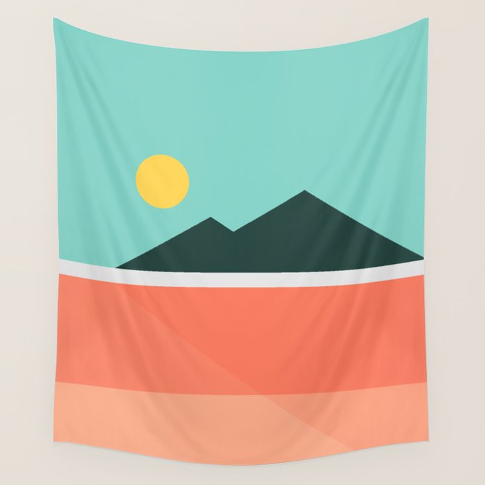 Geometric Landscape 16 Wall Tapestry Gallery Image 4