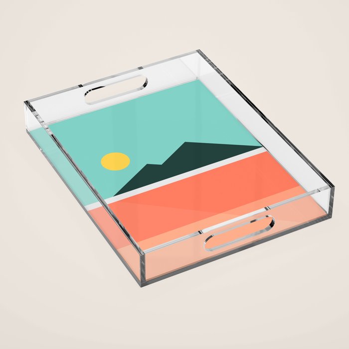 Geometric Landscape 16 Acrylic Tray Gallery Image 1