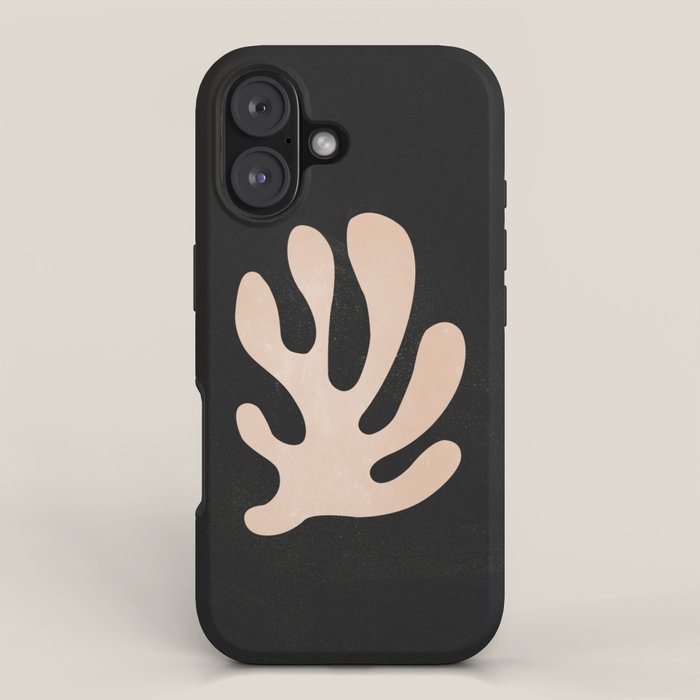 Noir Leaf: Mid Century Modern Matisse Edition iPhone Case Gallery Image 1