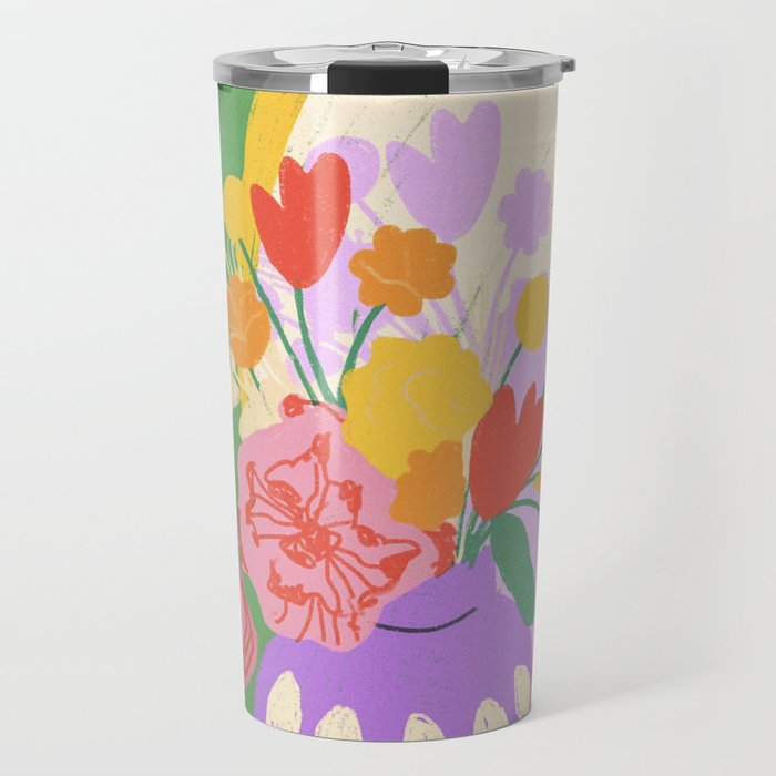 Flowers in green room Travel Mug Gallery Image 1