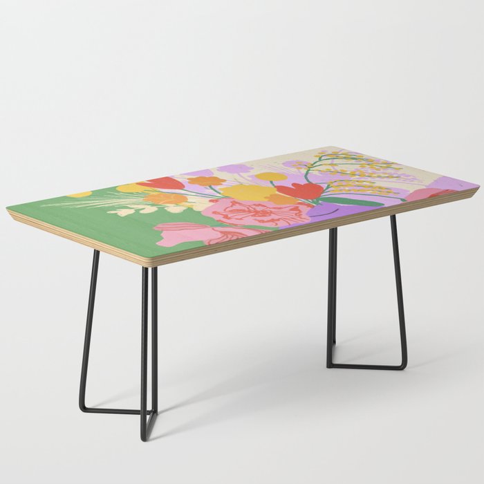 Flowers in green room Coffee Table Gallery Image 1