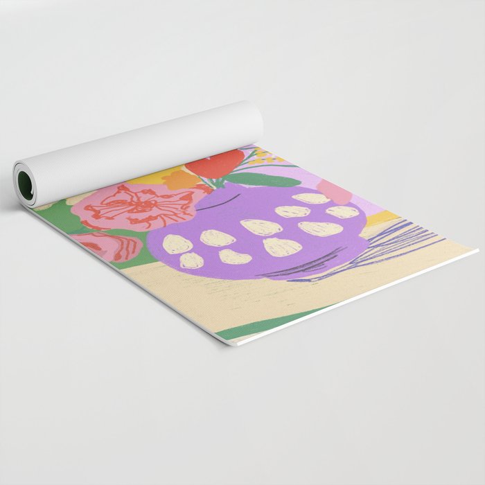 Flowers in green room Yoga Mat Gallery Image 2