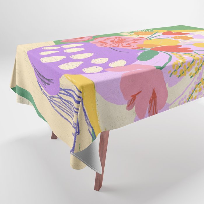 Flowers in green room Tablecloth Gallery Image 1