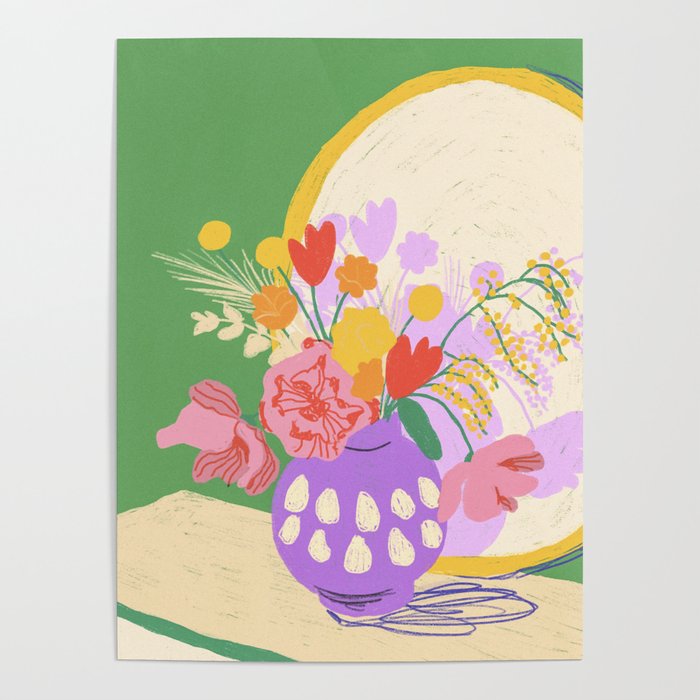 Flowers in green room Poster Gallery Image 1