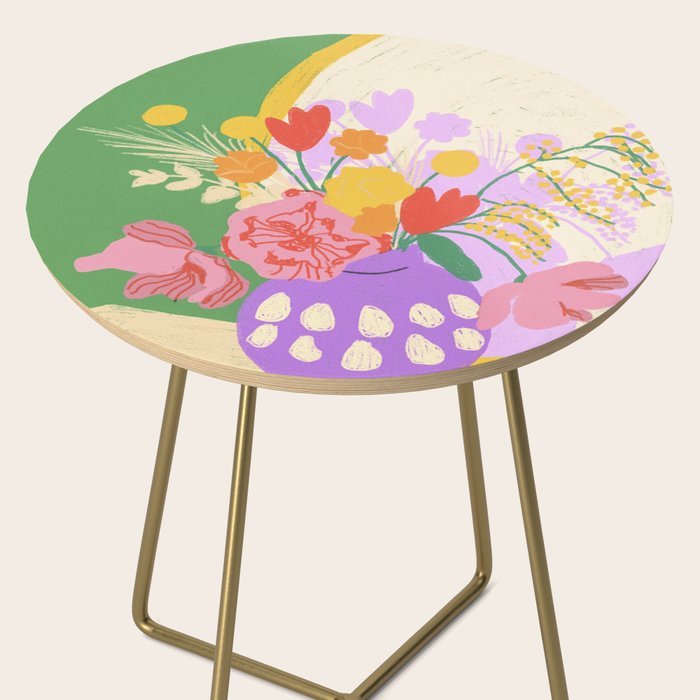 Flowers in green room Side Table Gallery Image 2