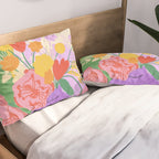 Flowers in green room Pillow Sham Gallery Image 2