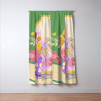 Flowers in green room Window Curtain Gallery Image 3