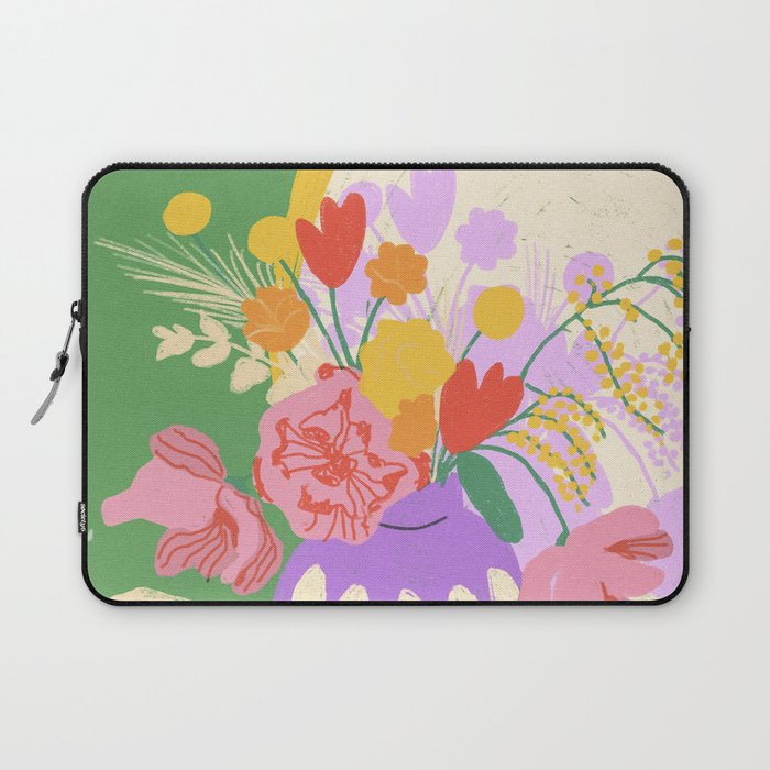 Flowers in green room Laptop Sleeve Gallery Image 1