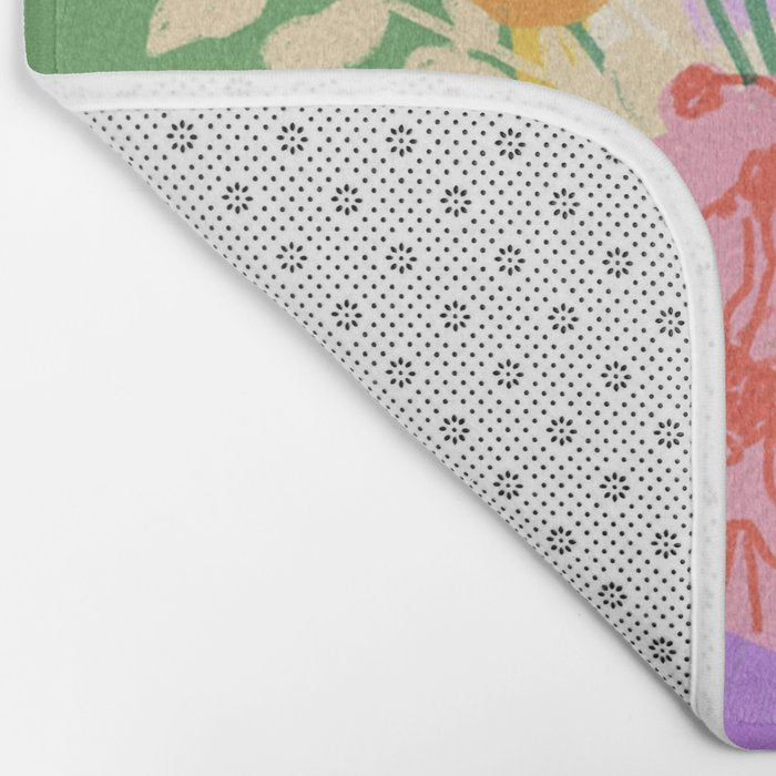 Flowers in green room Bath Mat Gallery Image 2