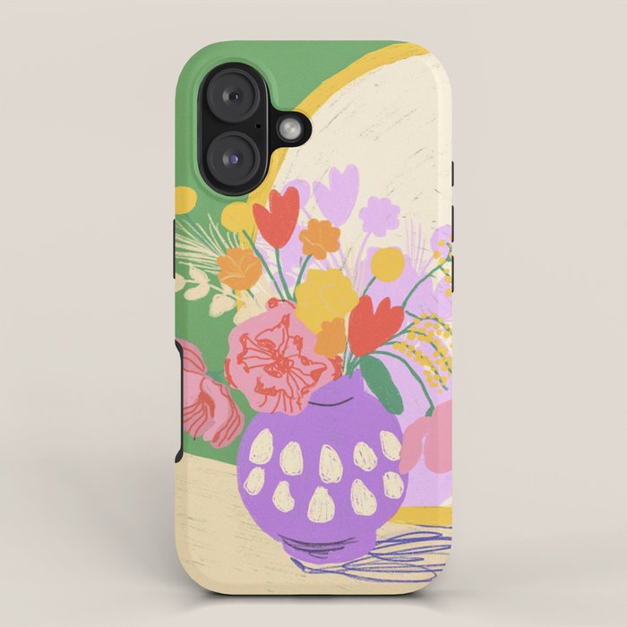 Flowers in green room iPhone Case Gallery Image 1