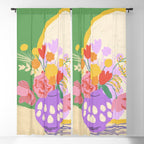Flowers in green room Window Curtain Gallery Image 5