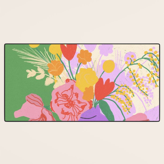 Flowers in green room Desk Mat Gallery Image 3