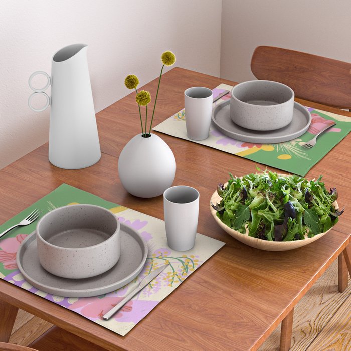 Flowers in green room Placemat Gallery Image 2