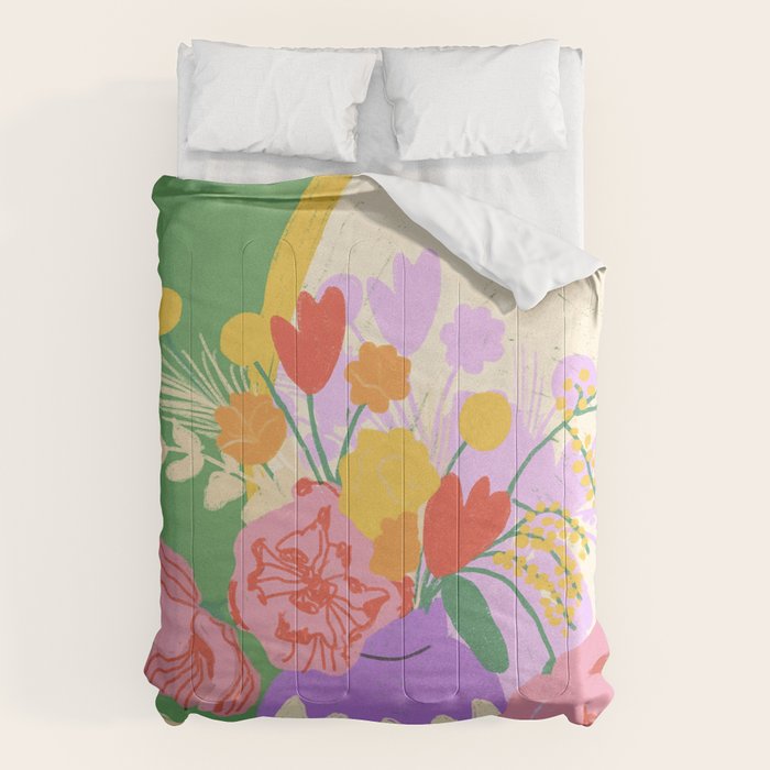 Flowers in green room Comforter Gallery Image 6