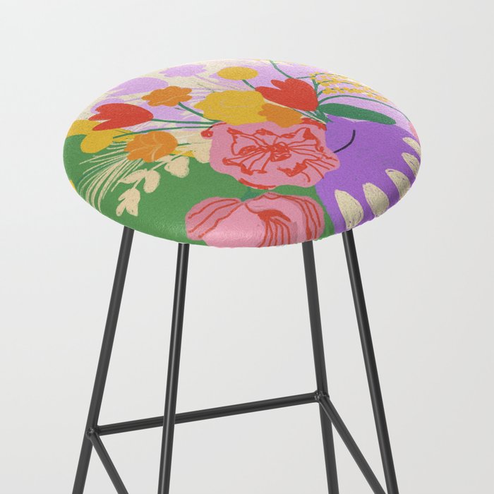 Flowers in green room Stool Gallery Image 2