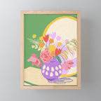 Flowers in green room Mini Art Print Gallery Image 1
