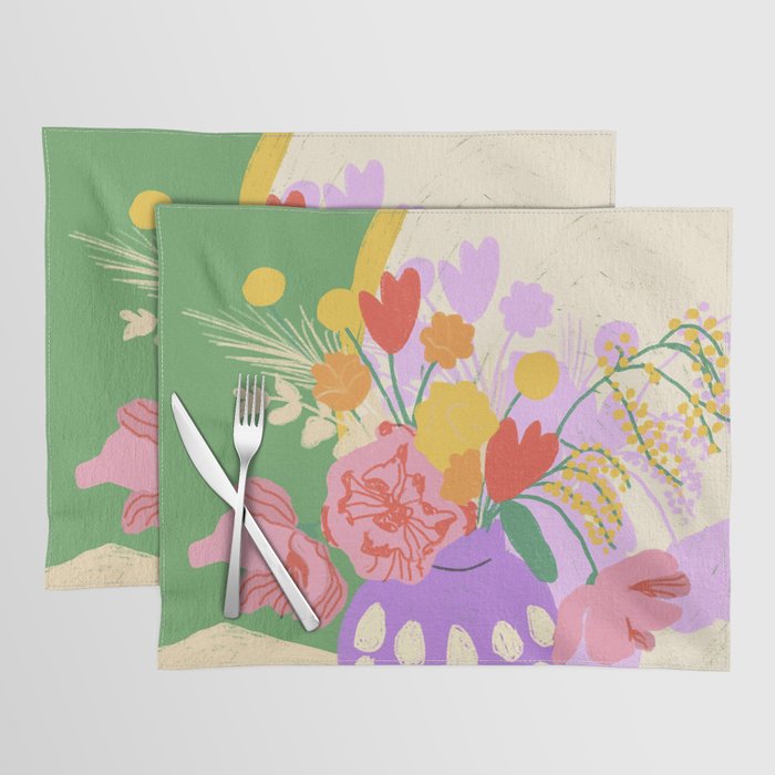 Flowers in green room Placemat Gallery Image 1