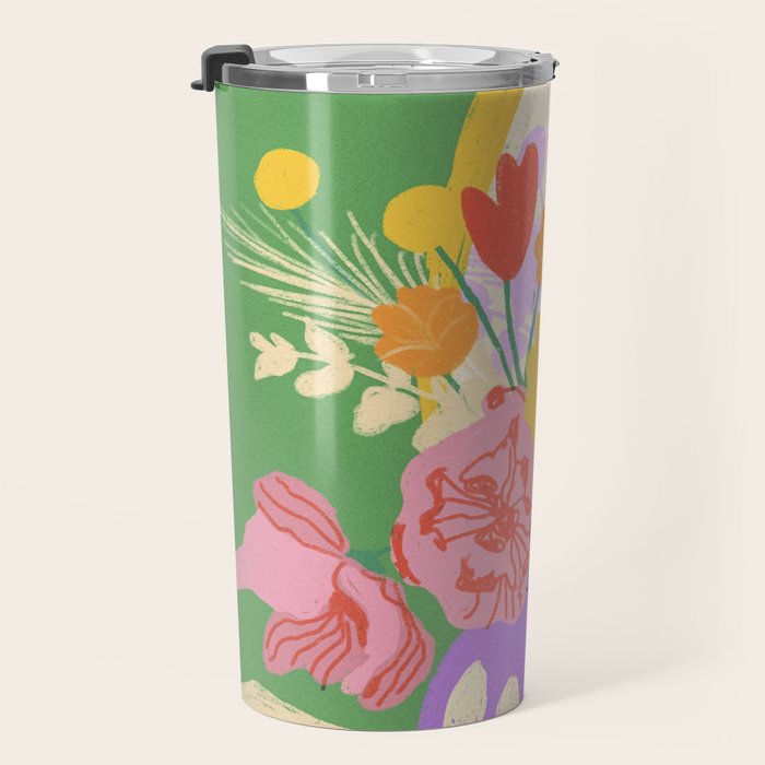 Flowers in green room Travel Mug Gallery Image 3
